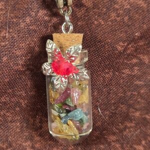 Colorful Gemstone Pendant Necklace